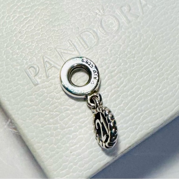 Authentic Retired Pandora ‘21’ Milestone Dangle Charm S925 - Picture 9 of 9